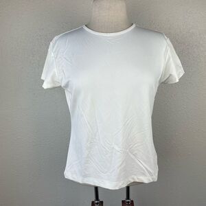 NWOT JW Petite Short Sleeve White Top Size PL